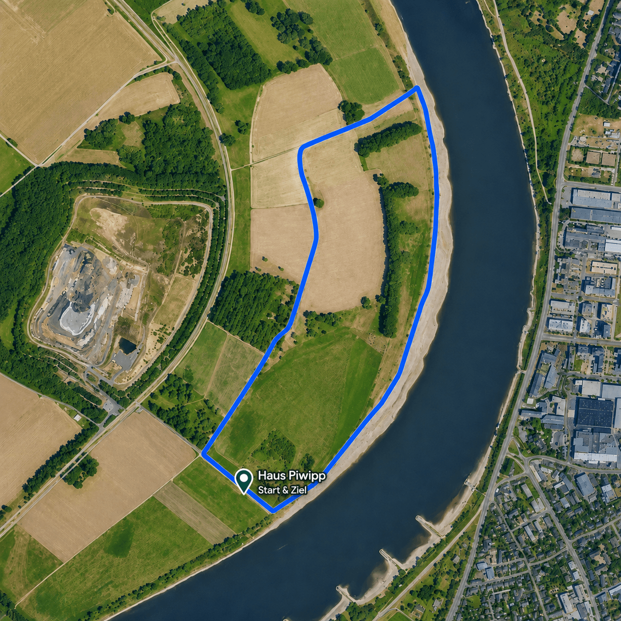 Route der Weinwanderung Rhein & Wine mit Haus Piwipp als Start und Ziel